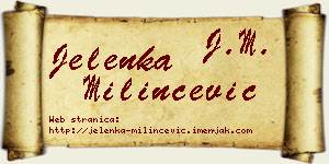 Jelenka Milinčević vizit kartica
